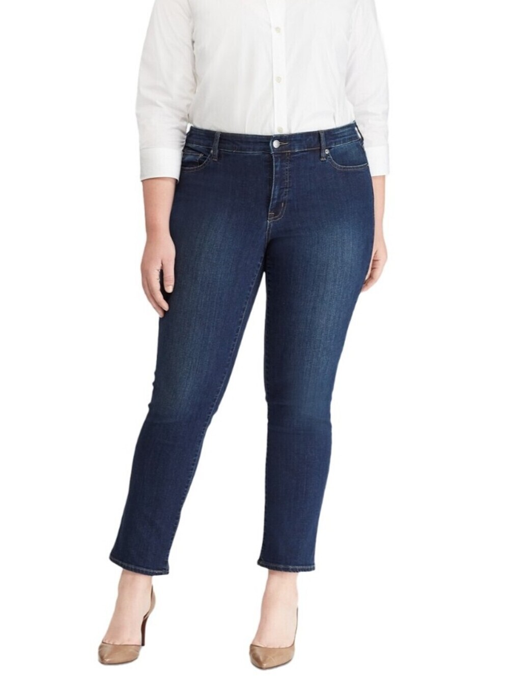 Lauren Ralph Lauren Modern Straight Curvy Jeans Pants - Picture 10 of 10